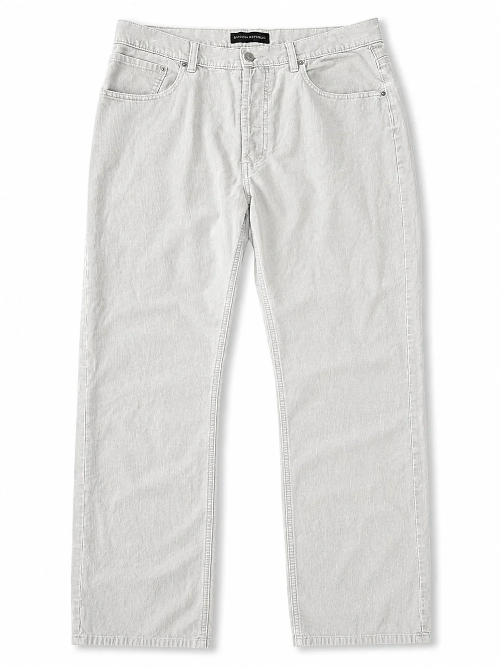 Banana Republic Men's Light Gray Straight-Leg Chinos